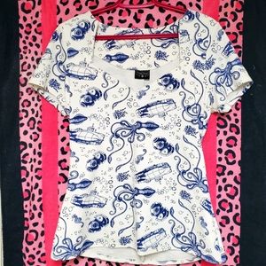 🦑Rock Steady Pin-Up Top🐟